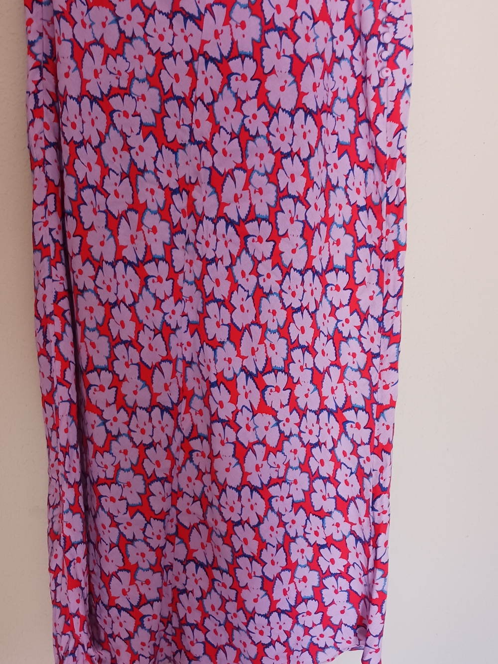 Whistles Floral Midi/Maxi Dress in Lavender and Red